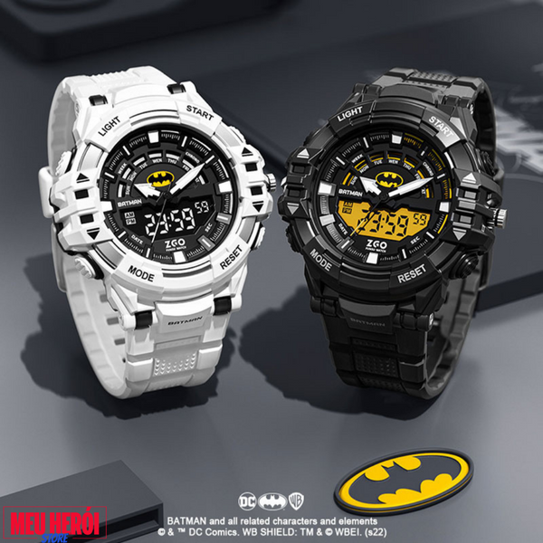 Relógio Esporte Digital + Analógicos Luminoso a prova D'agua - Batman VS Superman - [Luminoso, Prova D'água]
