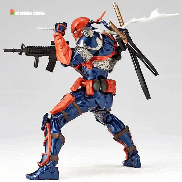 17cm Dc Hero Deathstroke Justice Alliance Gear Joint Movable Puppet Anime Figure Pvc Model Style Funeral Bell Birthday Gifts