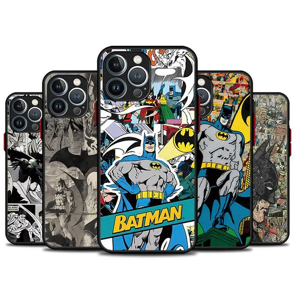 Capa para iPhone quadrinhos Batman antichoque, iPhone 14, iPhone 14 Pro, iPhone 14 ProMax