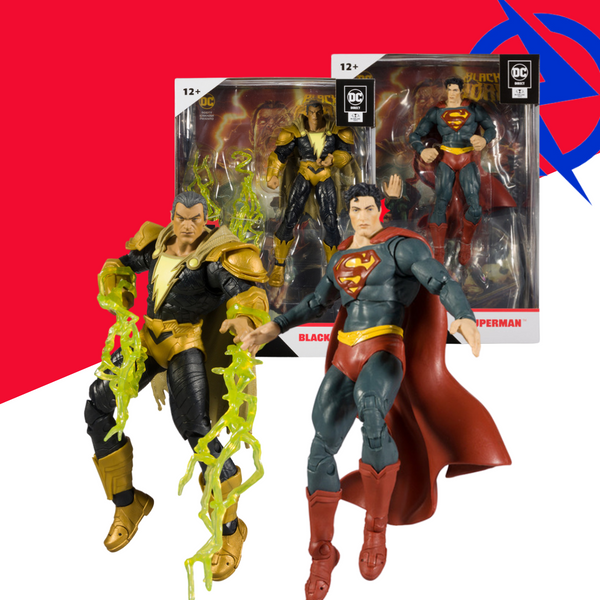 Coleção Comic Book DC c/ quadrinho Colecionável - Super Homem Vs Adão Negro - Escala 1/12 7" [Exclusivo & Edições Limitadas]
