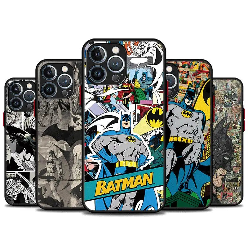 Capa para iPhone quadrinhos Batman antichoque, iPhone 13, iPhone 13 Mini, iPhone 13 Pro, iPhone 13 ProMax